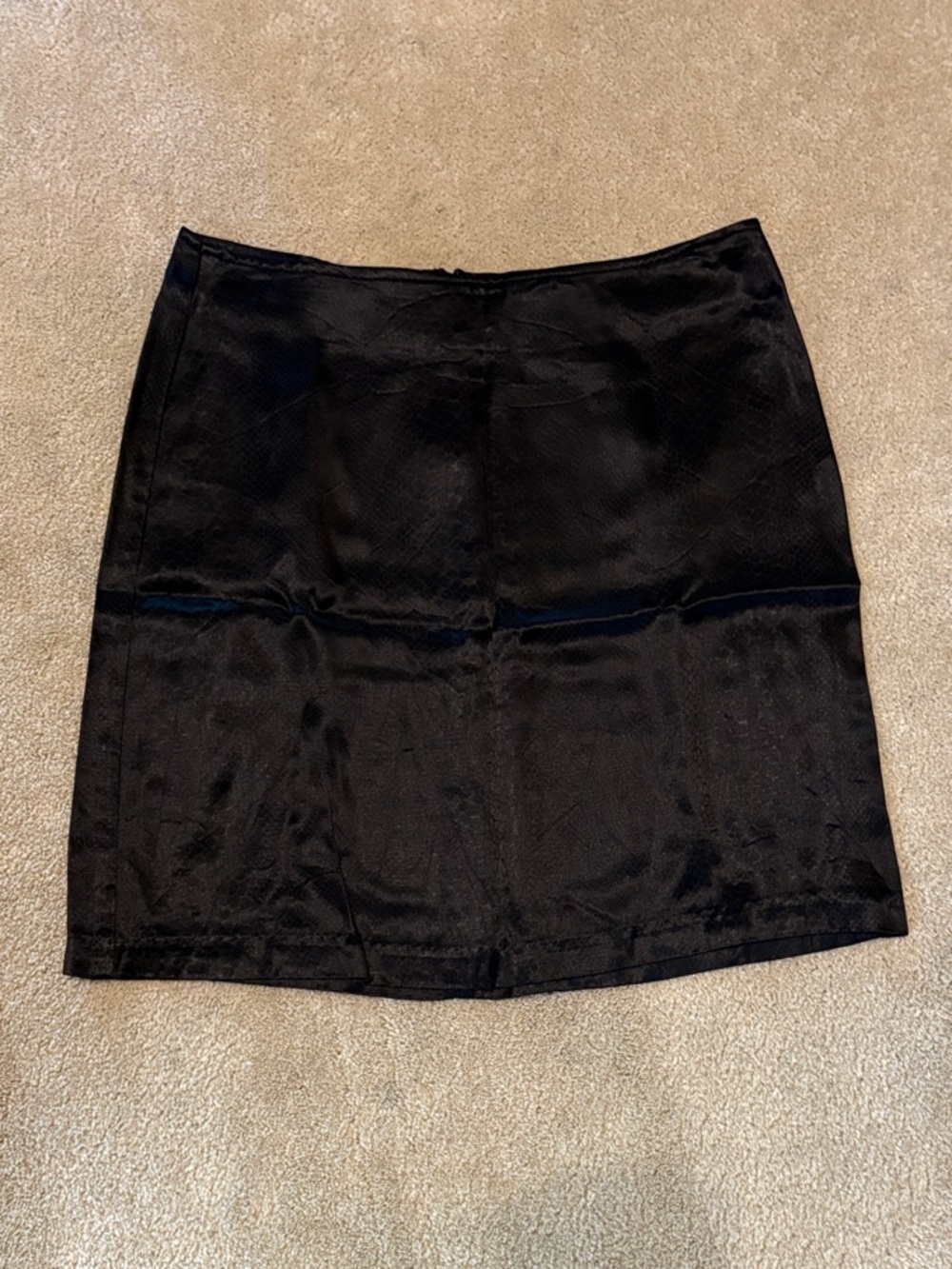 Exact Change Classic Black Snake Print Textured Women’s Mini Skirt